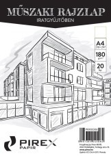PIREX műszaki rajzlap A/4, 20 lap / 10