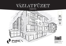 PIREX vázlatfüzet B/5, 32 lap, 120g, spirálos, famentes / 10
