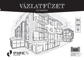PIREX vázlatfüzet B/4, félfamentes / 10