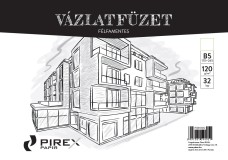 PIREX vázlatfüzet B/5, 32 lap, 120g, spirálos, félfamentes / 10