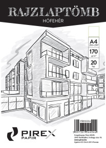 PIREX rajzlaptömb A/4, hófehér / 10