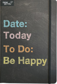 BSB notesz (A5, 192 old. pontozott, gumipántos) Denk Zettel Art, Date: Today