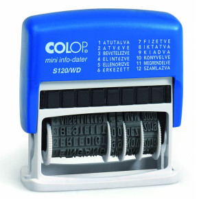 RC Colop dátumbélyegző fix szavakkal, S 120/WD
