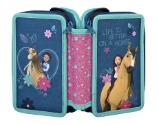 Scooli háromszintes tolltartó, (Stabilo írószerekkel töltött) Spirit