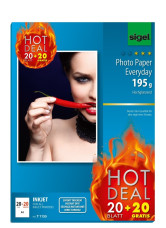 Sigel fotópapír A4, 20+20db, 195g