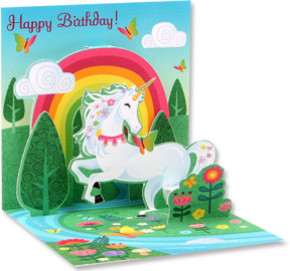 Popshots képeslap, mini, unicornis